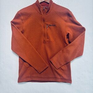 Marmot Men’s Drop Line Half Zip Jacket Pullover Burnt Orange Size Large
